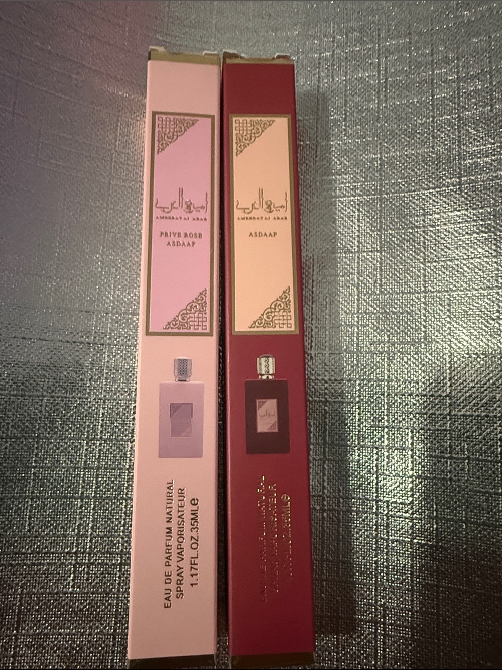 Amberiat Al Arab Prive Rose & Asdaaf Mini Perfume Set - Pink & Burgundy